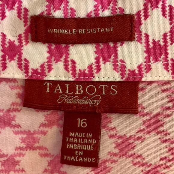 Pink and White Blouse - Talbot’s FTTS 16 - Picture 6 of 7